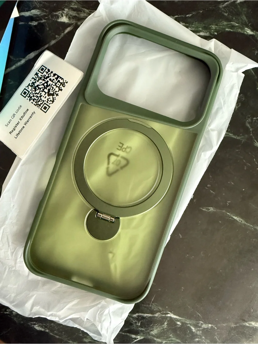 Green Magnetic Ring iPhone Case